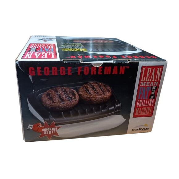 George Foreman GR10AWHT Lean Mean Fat Reducing Grilling Machine Salton NWT - Picture 2 of 6